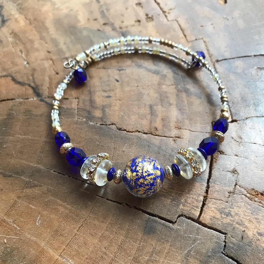 Murano Venetian Beaded Glass Bracelet